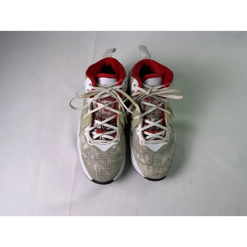 Nike LeBron 19 Sketch PS White‎ Red Black Basketball Shoes DD0421-101 Kids 1.5Y